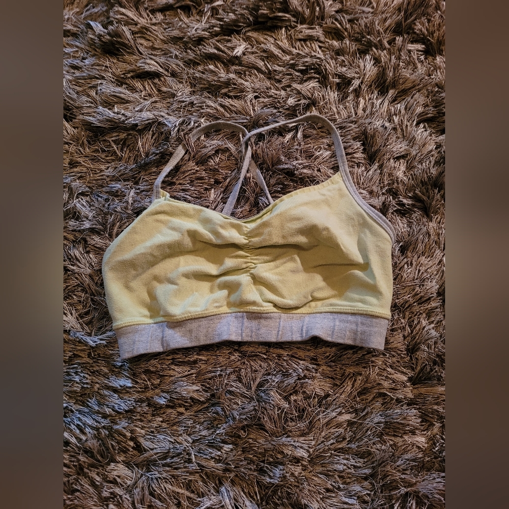 Champion C9 Grey & Yellow Sports Bra
